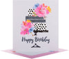 Birthday Card 'Cake' With Glitter Finish