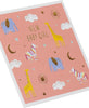 Sweet Animal Design New Baby Girl Congratulations Card