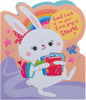 Cute Bunny Cartoon Design First Day At School Card For Her