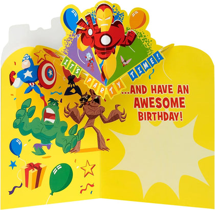 Marvel Cartoon Design 5th Birthday Card