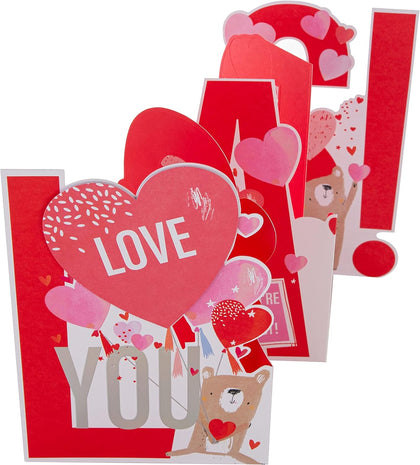 Contemporary Pull Out Design One I Love Valentine's Day Card