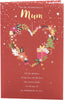 Heart Design Mum Christmas Card