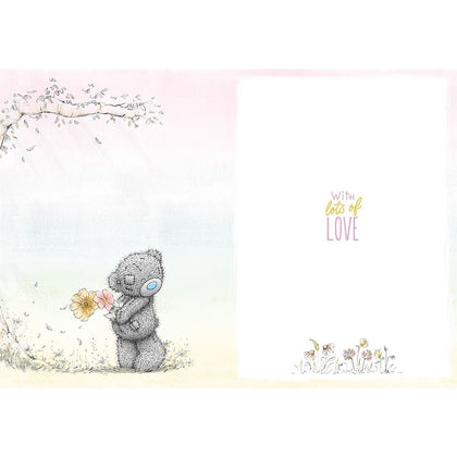 Bear Peaking Through Bouquet Get Well Soon Card