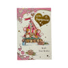 On Your Engagement Yacht and Hearts Design Congratulations Card