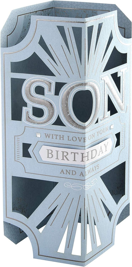 Classic Laser Cut 3D Design Son Birthday Card