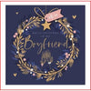 Wreath Design Boyfriend Christmas Card