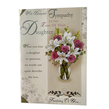 With Deepest Sympathy On The Loss Of Your Daughter Floral Card