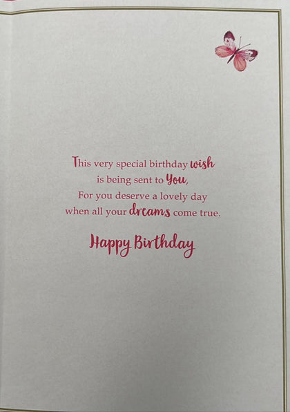 Special Daughter In Law Birthday Card Flowers And Butterflies