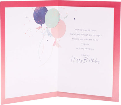 Pretty Pink Design Thinking of You Range Granddaughter Birthday Card