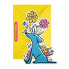 Die Cut Dog Design Magical Botanicals Paper Flowers Open Blank Card