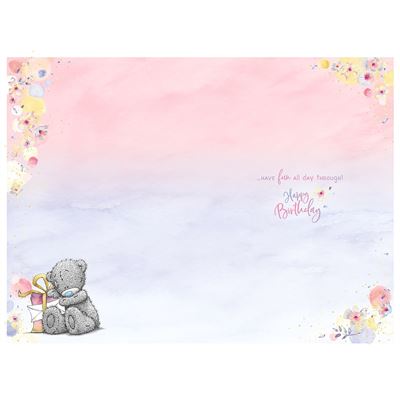 Bear Holding Up Gift Sister 18th Birthday Card