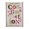 For You Goddaughter On Your Confirmation Lettering Design Religious Card