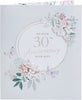 Pearl Delicate Floral Design 30th Anniversary Card