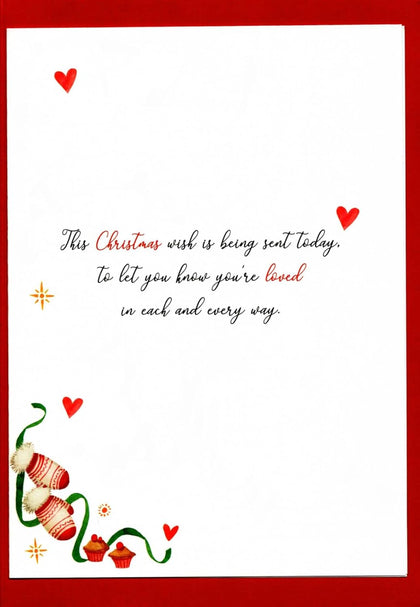 Embellished Magnifique To My Wonderful Sister Large Christmas Card