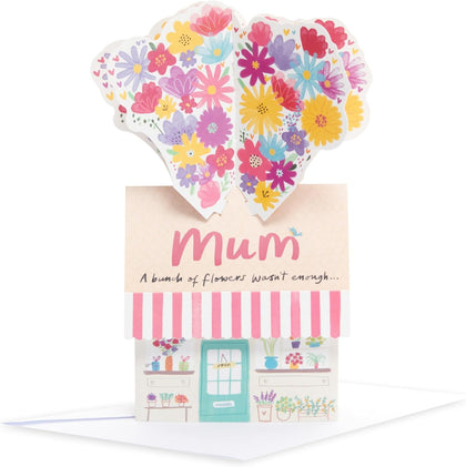 Pop-Up Flower Shop Design Mum Birthday Card