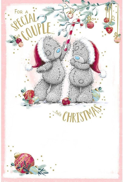 Bears With Candy Cane Special Couple Christmas Card