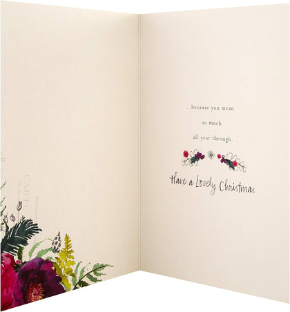 Cute Watercolour Floral Design Sister Christmas Card