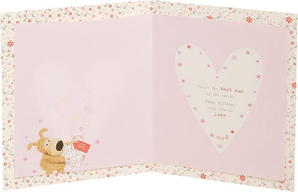 Boofle Sweet Design With Patterned Heart Mum Birthday Card