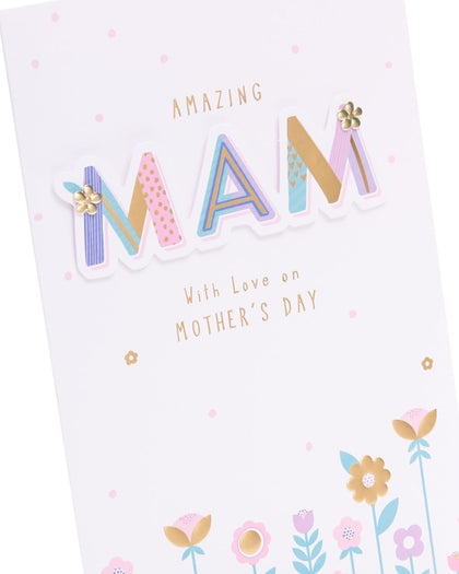 Floral Design Mam Mother's Day Card