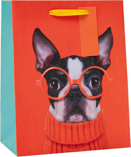 Funny Dog Design Medium Gift Bag For Kids Birthdays, Thank You & Other Events