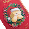 Cute Forever Friends Bear in Wreath Design Boxed Christmas Card for Mum