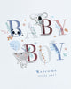 Cute Letter Design New Baby Boy Congratulations Card