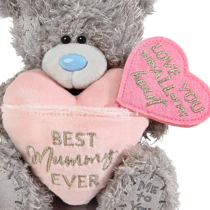 Tatty Teddy 'Best Mummy' Plush Bear On Gift Plinth 15cm High Official Mother's Day Collection