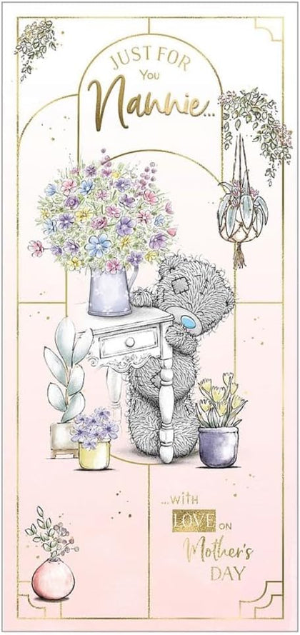 Bear With Table Just For You Nannie Mother's Day Card