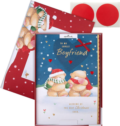 Cute Forever Friends Winter Love Design Boyfriend Boxed Christmas Card