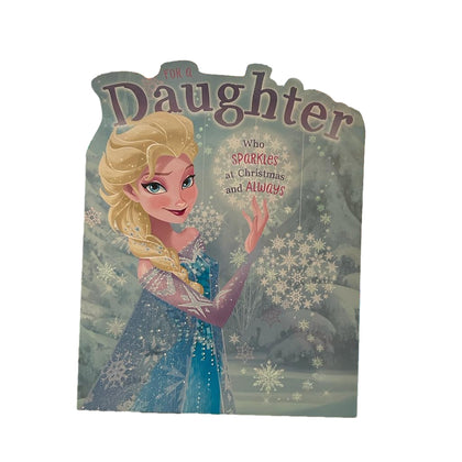 Daughter Disney Frozen Sparkles  Large Christmas Card