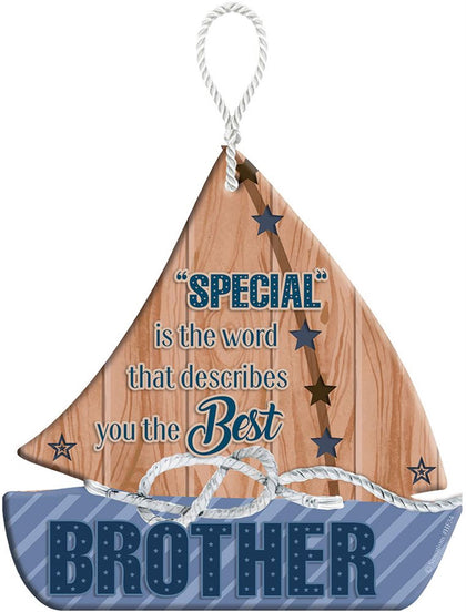 BROTHER HeartFelts Boat Shaped Hanging Plaque