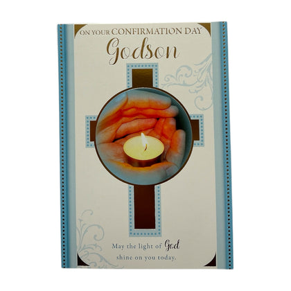 For Godson On Your Confirmation Light Of God Design Religious Greeting Card