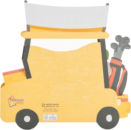 Pop-Up Golf Cart Design Dad Father's Day Card