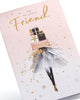 Pretty Stylish Dress Design Special Friend Christmas Card