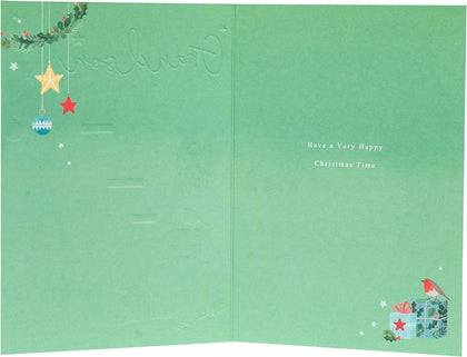 Classic Design with Heartfelt Message Grandson Christmas Card