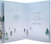 Classic Winter Scene with Tree Design Boxed Christmas Card for Fiancé