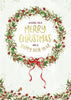 Wreath Design Open Christmas New Year Card