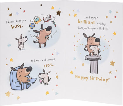 Funny Dog Design Daddy Birthday Card