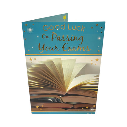 Good Luck On Passing Your Exam Stars Design Card