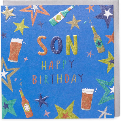 Kindred Star Design Son Happy Birthday Card