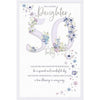 Flowers And Butterflies Daughter 50th Milestone Birthday Card