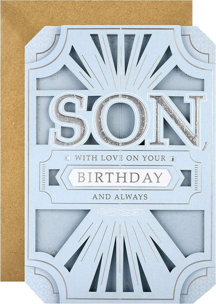 Classic Laser Cut 3D Design Son Birthday Card