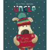 Boofle Holding Envelope Uncle Christmas Card