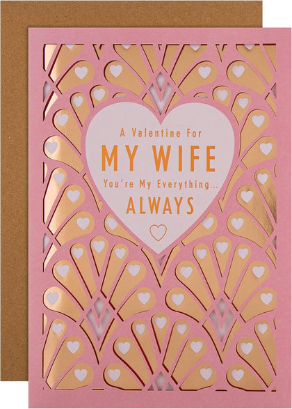 Traditional Heart Design Wife Valentine's Day Card