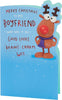 Funny Reindeer Design Boyfriend Christmas Card