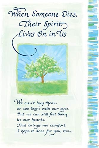 When Someone Dies Their Spirit Lives Sympathy Card