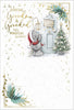 Bear Knocking At Door Grandma And Grandad Christmas Card