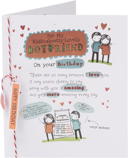 Sketch Design Boyfriend Birthday Card