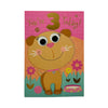 Age 03 Female Juvenile Cute Cat Design Birthday Card