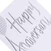 Contemporary Embossed Text Design Anniversary Card